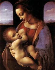 Leonardo da Vinci: Szűzanya a Gyermekkel (Madonna Litta) (Ermitázs) 
